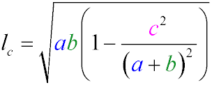 The length of the bisector lc can be found using the formula